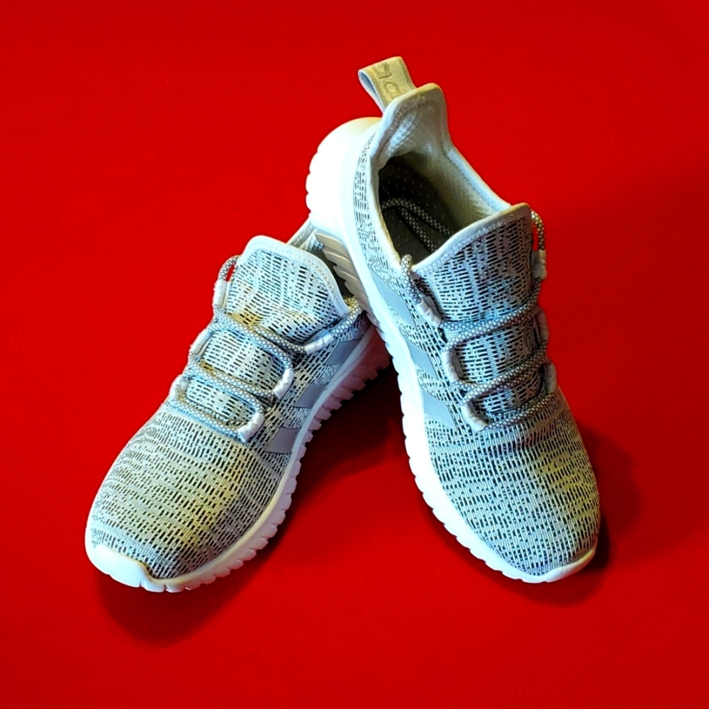 Adidas athletic shoes.